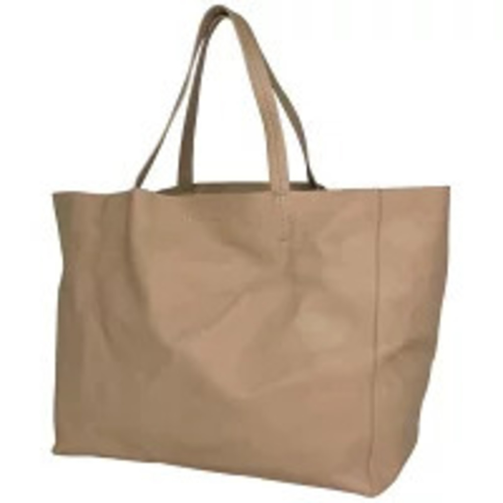 Celine Cabas Phantom Tote Bag Shoulder Leather Beige